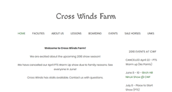 Desktop Screenshot of crosswindsfarm.net