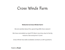 Tablet Screenshot of crosswindsfarm.net